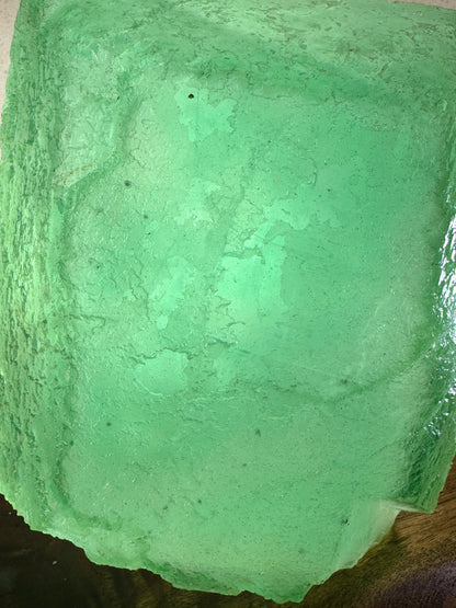 apple-green big fluorite cube